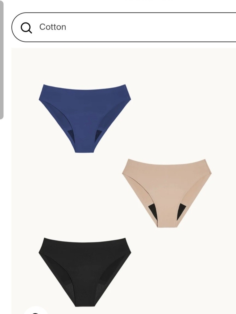 Knix Teens Seamless Leakproof- Bikini Briefs - Navy, Nude & Black (3-Pack)